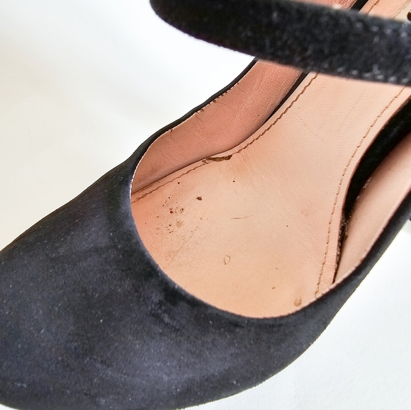 Miu Miu Black Suede Glitter Sole Mary Jane Heels, Size 38 - Picture 7 of 12